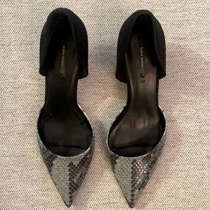 Zara Basic Kitten Heels with black leather back
